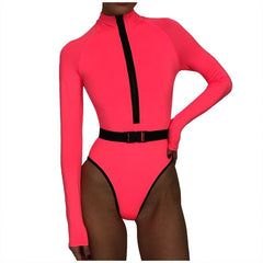 Fluorescent Long Sleeve Swimsuit