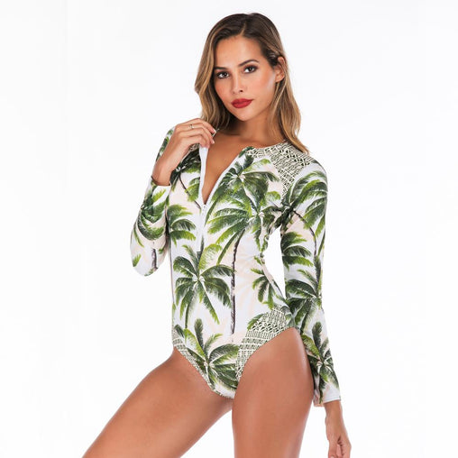 Coconut Tree Print Swimwear