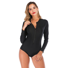 Zipper Front Women Swimwear