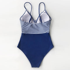 Blue Stripe Womens Bikinis