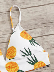 Pineapple Print Two Piece Bikini