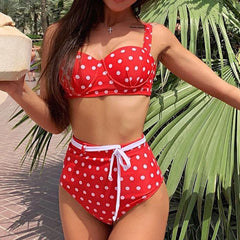 Polkadot High Waist Bikini