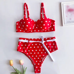 Polkadot High Waist Bikini