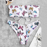 Butterfly Motif Womens Swimwear